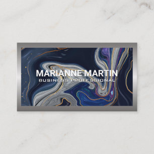 Blauw Paarse Marmer Visitekaartje