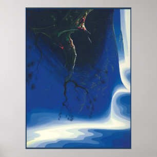 Blauw Paarse Mist - Magisch Realisme Eyvind Earle Poster