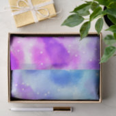 Blauw Paarse roze wolken Abstract ontwerp Tissuepapier (Geschenk)