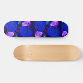 Blauw Paarse Rozen Skateboard -  (Horizontaal)