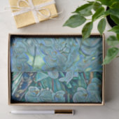 Blauw paarse schattige orchidee bloemen schilderij tissuepapier (Geschenk)