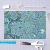 Blauw paarse schattige orchidee bloemen schilderij tissuepapier (Craft)