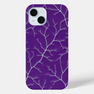 Blauw-paarse tak ontwerp iPhone hoesje