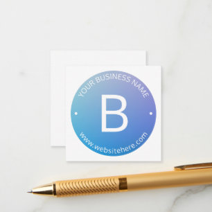 Blauw & Paarse Vervagende Ombre met Bewerkbare Tek Informatiekaartje