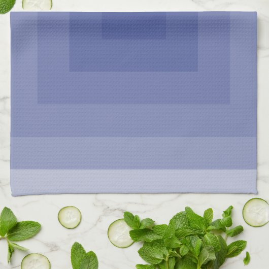 Blauw Paarse vierkante geometrische Theedoek (Gevouwen)