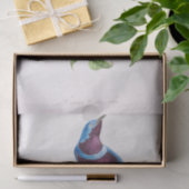  Blauw Paarse Vogel Ephemera Decoupage Script Tissuepapier (Geschenk)