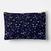 Blauw Paarse  Wildflower Bloempatroon Etui (Achterkant)
