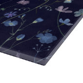 Blauw Paarse Wildflower Bloempatroon Snijplank (Hoek)