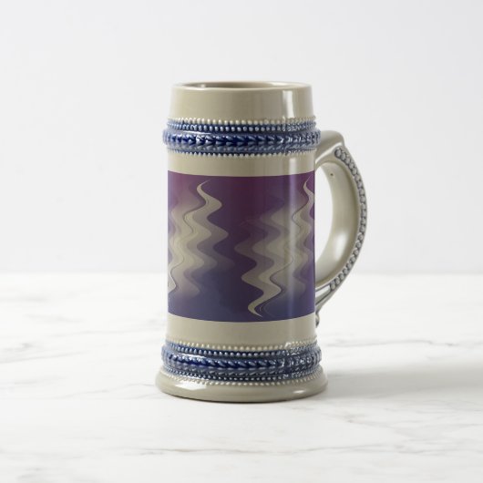 Blauw paarse wit bierpul (Voorkant rechts)