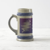 Blauw paarse wit bierpul (Links)