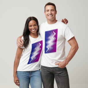Blauw paarse wit t-shirt