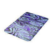 Blauw Paarse Zwart Elegant Waterverf Mod Pattern Badmat (Gekanteld)