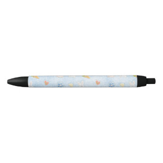 Blauw Paaspatroon Zwarte Inkt Pen