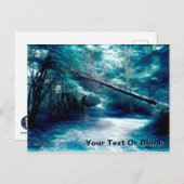 Blauw pad briefkaart (Voorkant / Achterkant)