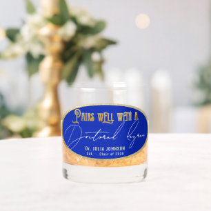 BLAUW Pairs goed met een doctoraal diploma Whisky Glas