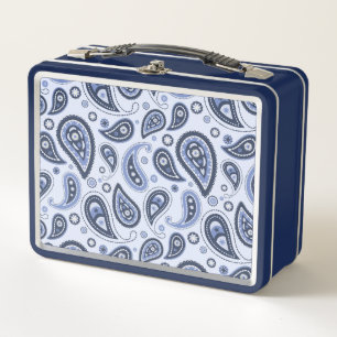 Blauw Paisley Patroon