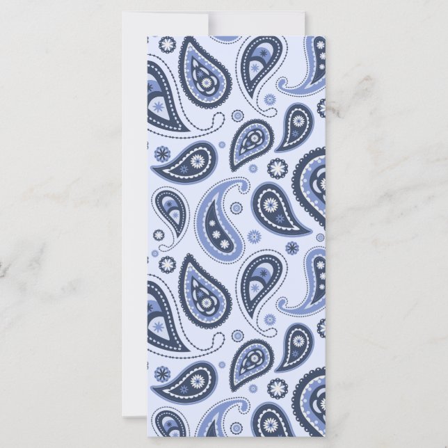 Blauw Paisley Patroon (Voorkant)