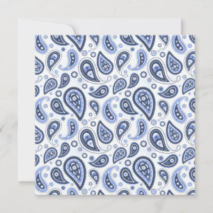 Blauw paisley patroon aankondiging