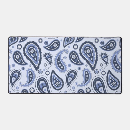 Blauw Paisley Patroon Bureaumat (Voorkant)