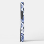 Blauw paisley patroon Case-Mate iPhone case (Achterkant / Rechts)