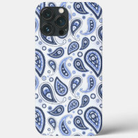 Blauw Paisley Patroon