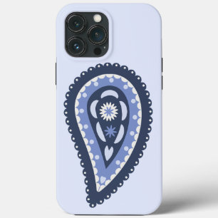 Blauw Paisley Patroon iPhone 13 Pro Max Hoesje
