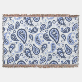Blauw Paisley Patroon Deken