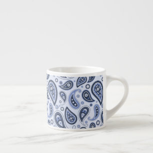 Blauw Paisley Patroon Espresso Kop