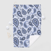 Blauw Paisley Patroon Golfhanddoek (Insitu)