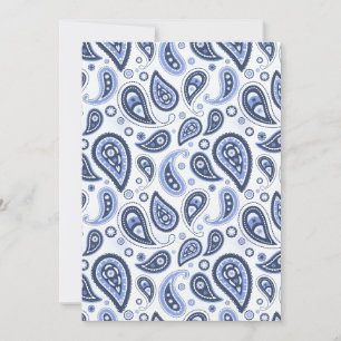 Blauw Paisley Patroon Kaart