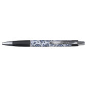 Blauw Paisley Patroon Pen (Achterkant)