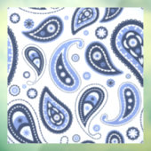 Blauw Paisley Patroon Raamsticker (Vel 3)
