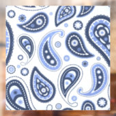 Blauw Paisley Patroon Raamsticker (Vel 2)