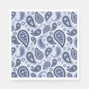 Blauw Paisley Patroon Servet