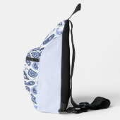 Blauw Paisley Patroon Sling Bag (Rechts)