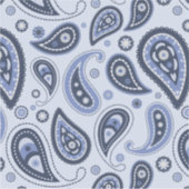 Blauw Paisley Patroon Sticker (Voorkant)