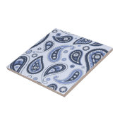 Blauw Paisley Patroon Tegeltje (Zijkant)