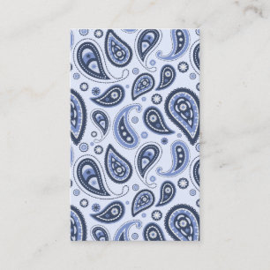 Blauw Paisley Patroon Visitekaartje