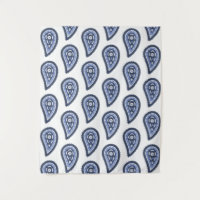 Blauw Paisley Patroon