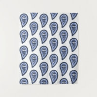 Blauw paisleypatroon