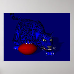 Blauw panter poster