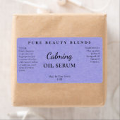 Blauw papier Textuur olie Serumlabels Etiket (Insitu)