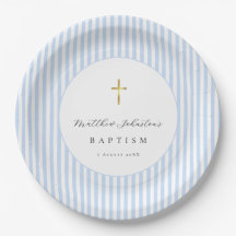 Blauw papier voor de doop van een babyjongen 