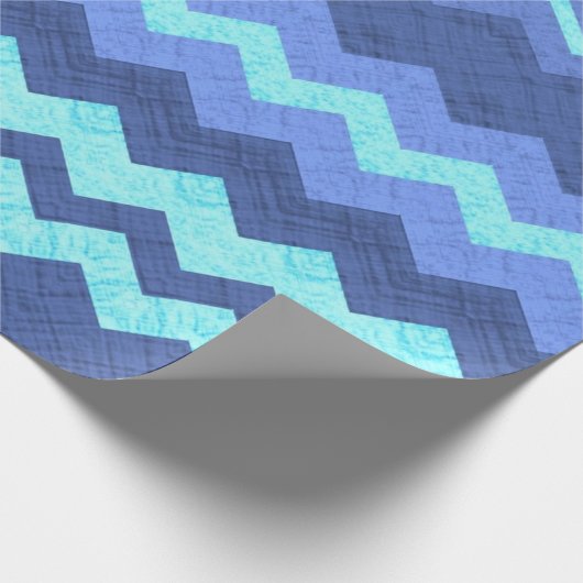 blauw papier voor het inpakken van chevron (Hoek)