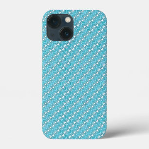 Blauw parelpatroon iPhone 13 mini hoesje