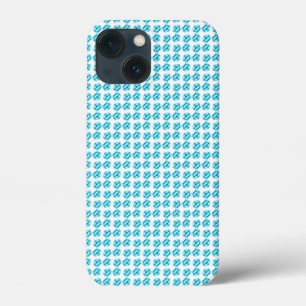 Blauw parelpatroon iPhone 13 mini hoesje