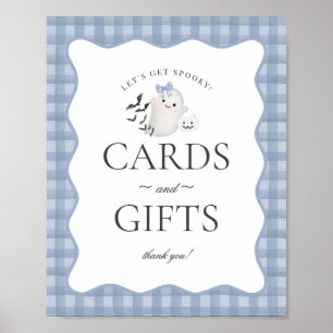 Blauw Pastel Little Boo Geest Kaarten & Cadeaus Bo Poster