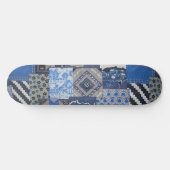 Blauw Patchwork Skatebord Dek Skateboard (Horizontaal)