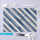  blauw patriottisch rustieke streep tissuepapier (Craft)