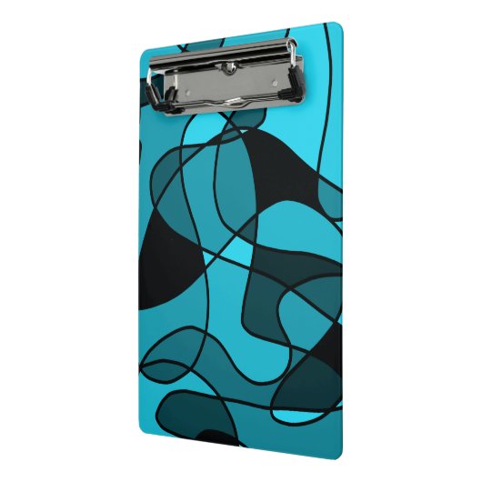 blauw Patroon 3 Ring Multomap Mini Klembord (Angled2)